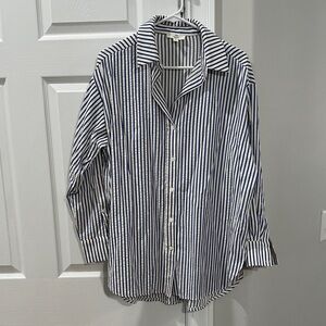 Entro Classic Blue and White Striped Shirt